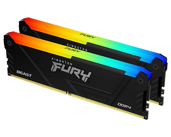 Kingston FURY Beast RGB - DDR4 - kit - 64 GB: 2 x 32 GB - DIMM 288-pin / PC4-25600 - unbuffered