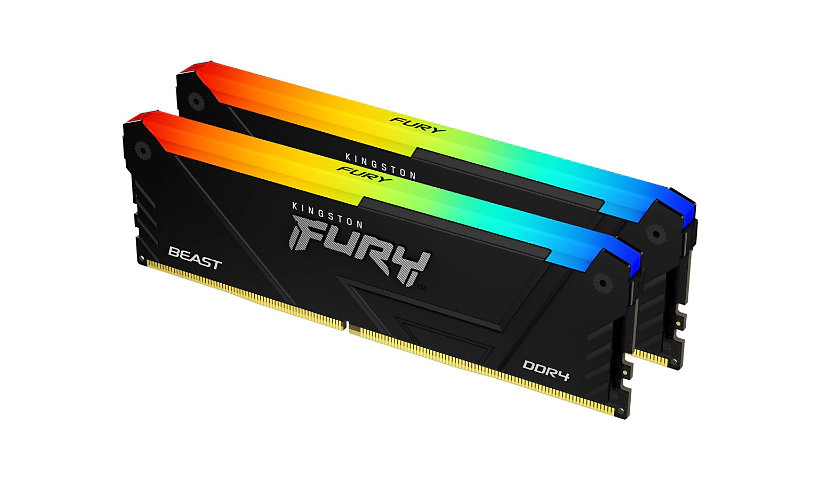 001 Kingston FURY Beast RGB - DDR4 - kit - 64 GB: 2 x 32 GB - DIMM 288-pin / PC4-25600 - unbuffered - Image 1