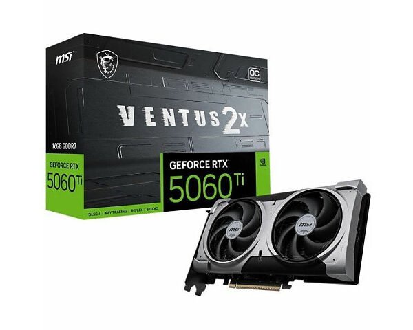 MSI GeForce RTXâ„¢ 5060 Ti 16G VENTUS 2X OC PLUS - G506T-16V2CP - 16GB GDDR7 - DisplayPort - HDMI