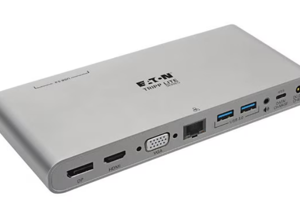 Eaton Tripp Lite Series USB C Docking Station w/ USB-Hub, USB-A/C, HDMI, VGA, DP, Gbe, PD Charging 4K, USB Type-C, USB-C