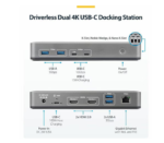 StarTech Dual-Monitor USB-C Docking Station, HDMI, 4K 60Hz, 100W Laptop Charging, 1GbE, Driverless - Image 3