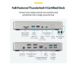 StarTech USB4 & Thunderbolt 4 Docking Station, Quad Display on Windows, Dual Display on MacBook, HDMI DP Dock 100W PD - Image 3