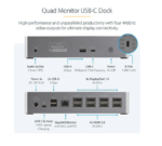 StarTech USB-C Quad Monitor Docking Station for MacBook Pro / Air M1 M2 M3 M4, Windows, 4K Thunderbolt Dock, 100W PD - Image 3