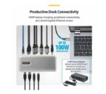StarTech Triple-Monitor USB-C Docking Station, DP/HDMI, 2x 4K 60Hz 1x 4K 30Hz, 100W PD, GbE, Driverless Dock For Windows - Image 4