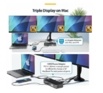 StarTech Triple-Monitor USB-C Docking Station, 140W Laptop Charging Dock for MacBook Pro and Windows, 4K 60Hz, TAA - Image 4