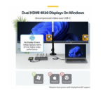 StarTech Dual-Monitor USB-C Docking Station, HDMI, 4K 60Hz, 100W Laptop Charging, 1GbE, Driverless - Image 5