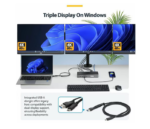 StarTech Triple-Monitor USB-C Docking Station, 140W Laptop Charging Dock for MacBook Pro and Windows, 4K 60Hz, TAA - Image 5